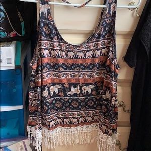 Elephant print tank top!
